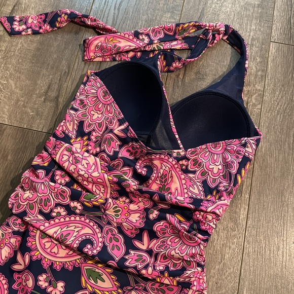 NWT boden Levanzo Ruched Halter Swimsuit US size 6 - Picture 5 of 8